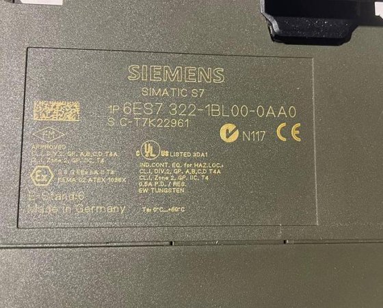 2001 SIEMENS 6ES7 322-1BL00-0AA0 SIMATIC S7 (photo 1 of 10)