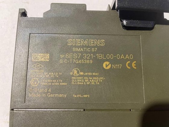 2001 SIEMENS 6ES7 321-1BL00-0AA0 SIMATIC S7 (photo 1 of 8)